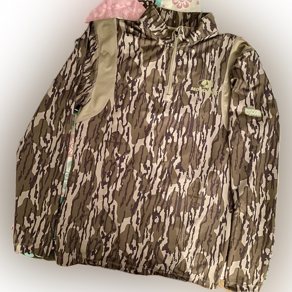Ehg Elite Mossy Oak Bottomland Camo Shirt with zipper Men’s Medium Thermal Base - Picture 2 of 3